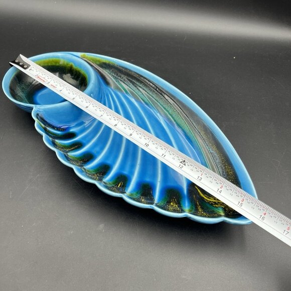 Nasco Santa Anita Ware Sierra Chip n' Dip Bowl Blue Vintage California USA R-134 - Picture 2 of 16